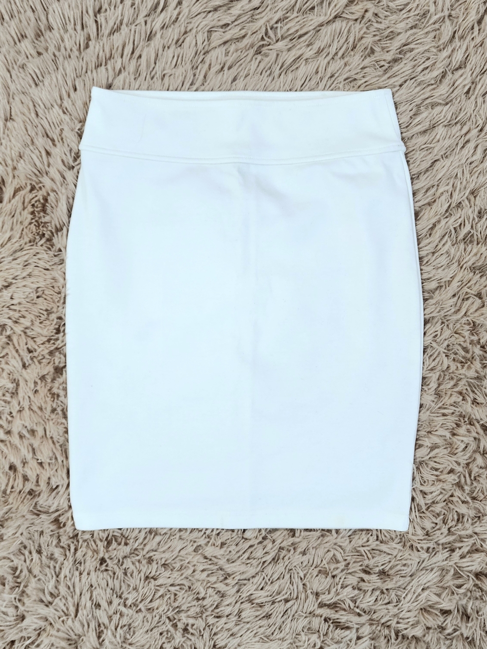Popular- Classic White Pencil Skirt - Sleek Office & Casual Staple